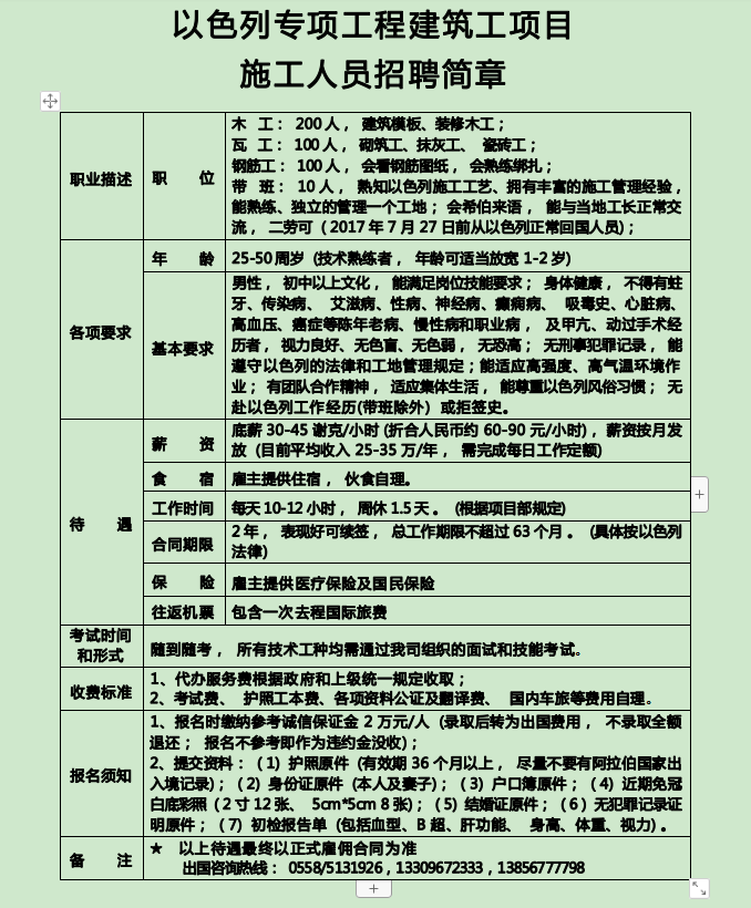 以色列专项工程建筑工项目施工人员招聘简章.png